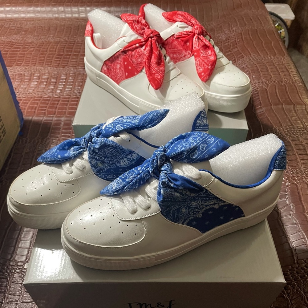 Red Bandanna Tennis Shoe